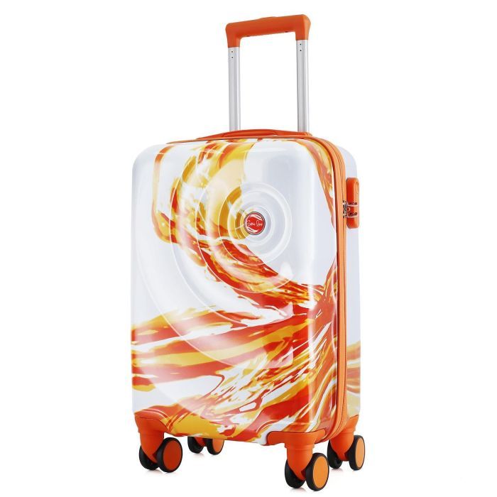 Чемодан Semi Line 24" (M) White/Orange Print (T5655-2) (DAS303817)