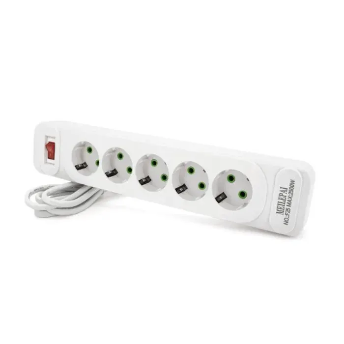 Сетевой фильтр питания Meilepai F25, 5 роз EU White (F25-White)