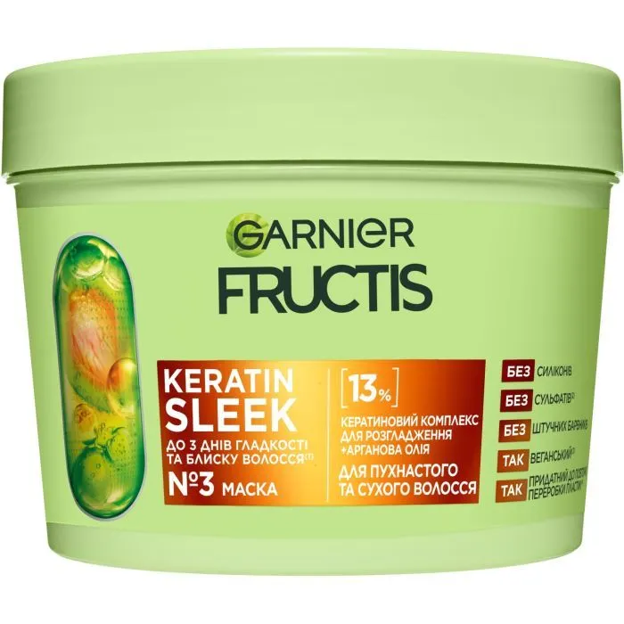 Маска для волос Garnier Fructis Keratin Sleek Mask 370 мл (3600542667715)