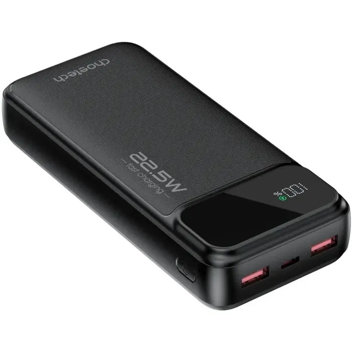 Батарея універсальна Choetech 20000mAh, 22.5W, PD, QC/3.0, Black (B729-ACBK) зображення 2