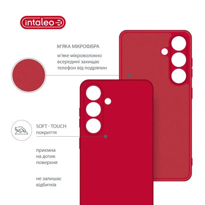 Чохол до мобільного телефона Intaleo Silicone Samsung Galaxy S25 Plus Red (1283126616884) зображення 5