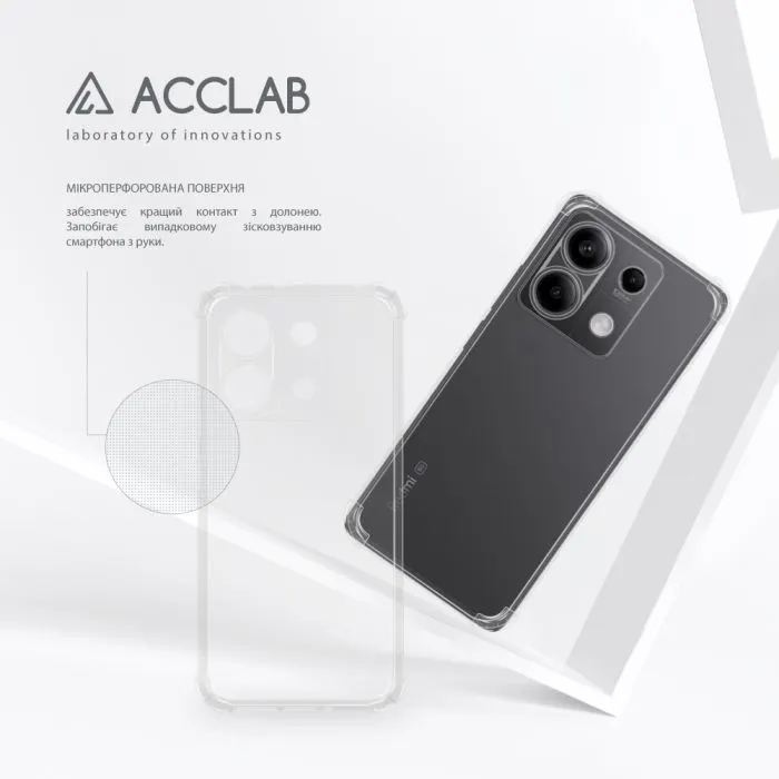 Чохол до мобільного телефона ACCLAB ShockProof Xiaomi Redmi Note 13 5G Transparent (1283126592317) зображення 5