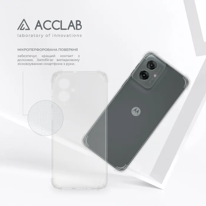 Чохол до мобільного телефона ACCLAB TPU ShockProof Motorola Moto G55 Transparent (1283126616273) зображення 5