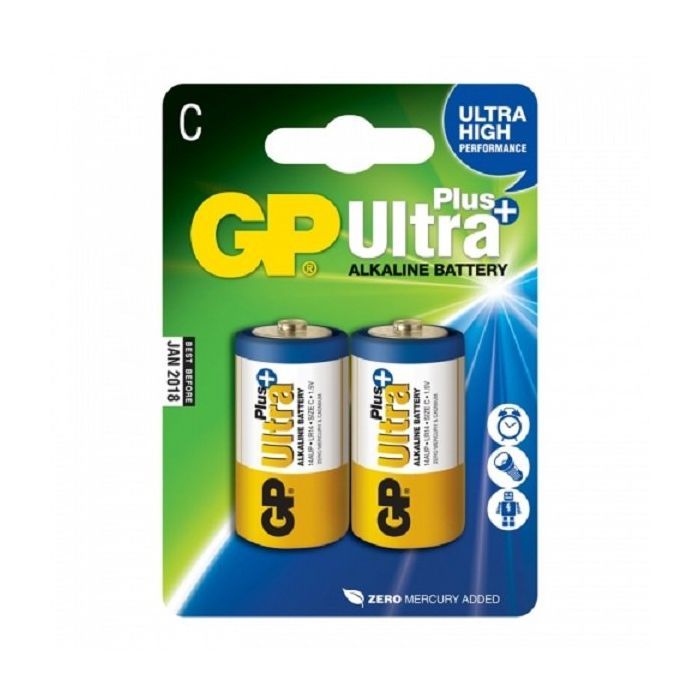 Батарейка Gp C GP Ultra Plus Alkaline LR14 * 2 (14AUP-U2 / 4891199100390)