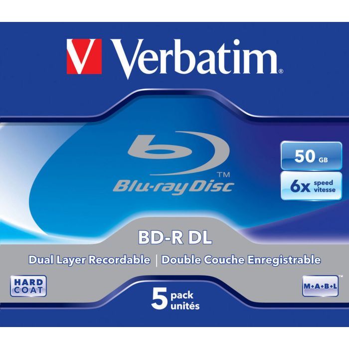 Диск BD Verbatim DL 50Gb 6x Jewel Case 5шт (43748) изображение 2