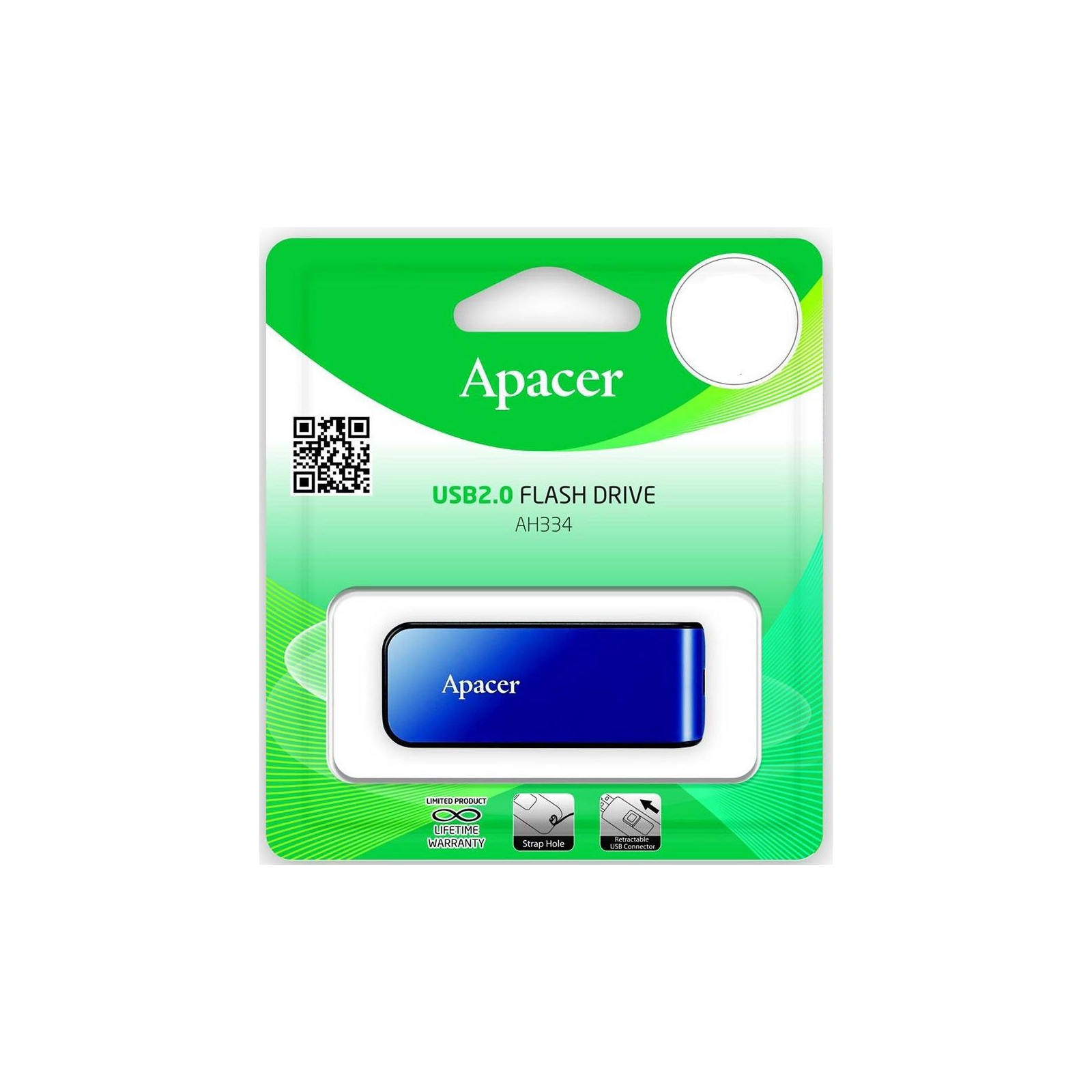 USB флеш накопитель Apacer 16GB AH334 blue USB 2.0 (AP16GAH334U-1) изображение 6