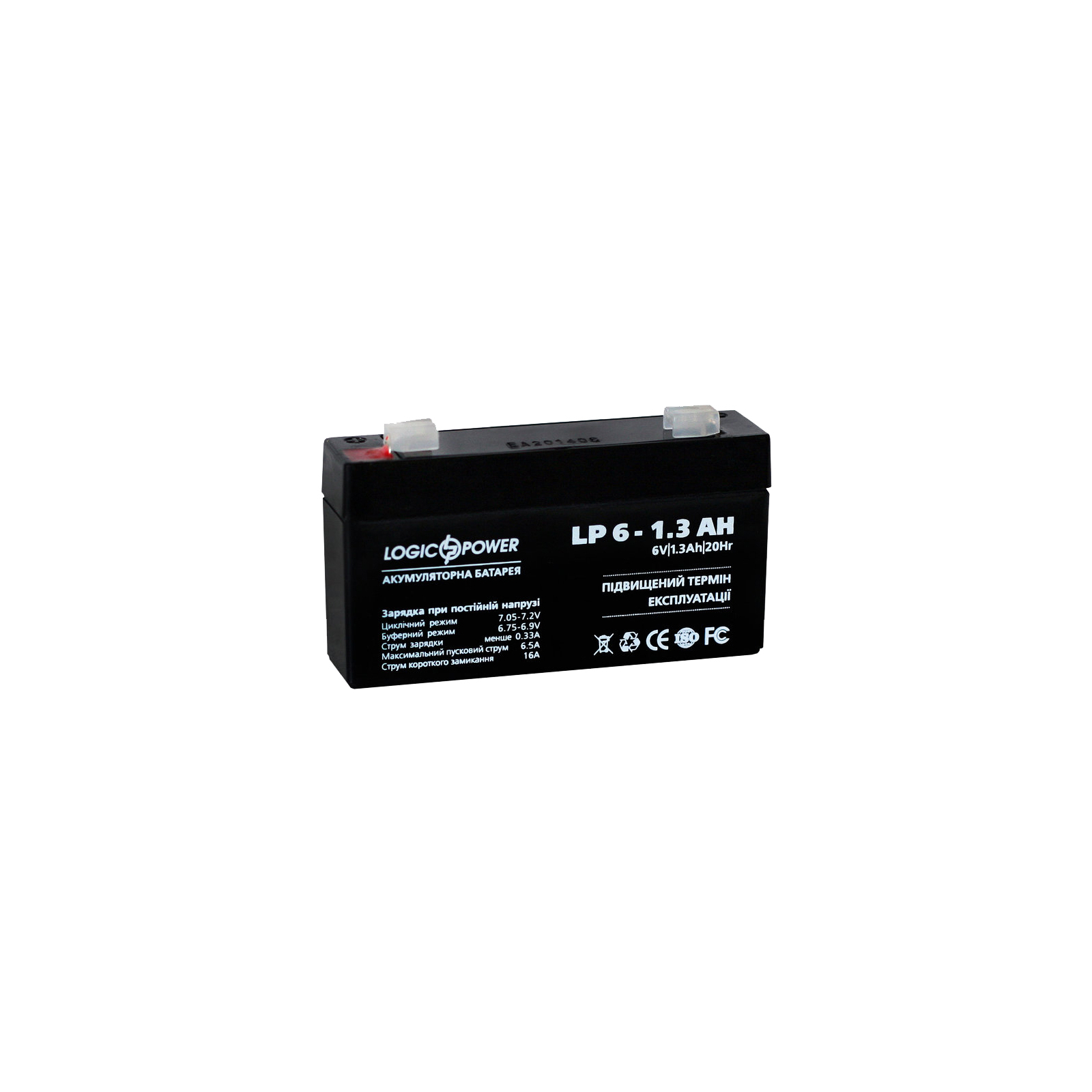 Батарея к ИБП LogicPower LPM 6В 1.3 Ач (4157) изображение 2
