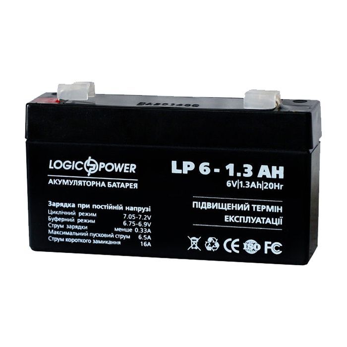 Батарея к ИБП LogicPower LPM 6В 1.3 Ач (4157) изображение 4
