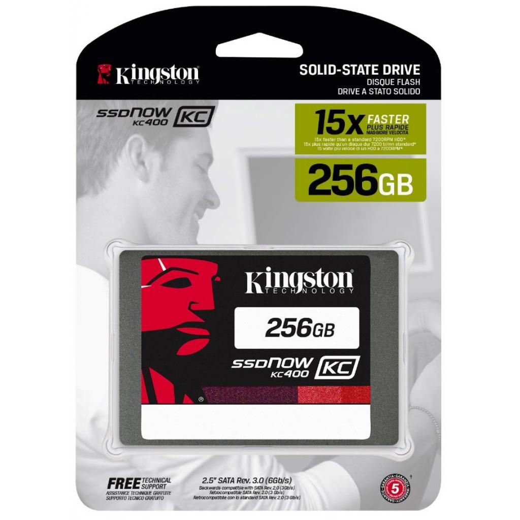 Накопичувач SSD 2.5" 256GB Kingston (SKC400S37/256G) зображення 3