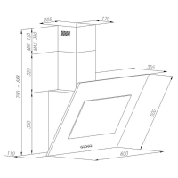 Вытяжка кухонная Perfelli DN 613 W изображение 7