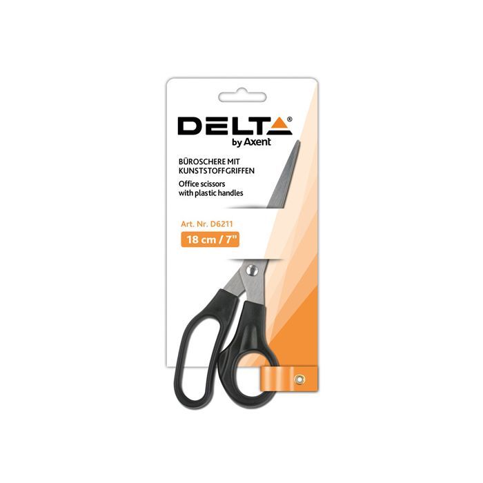 Ножиці Delta by Axent 18см, black (D6211) зображення 2