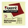 Бумага для заметок Axent with adhesive layer 75x75мм, 100sheets., pastel yellow (2314-01-А) изображение 2