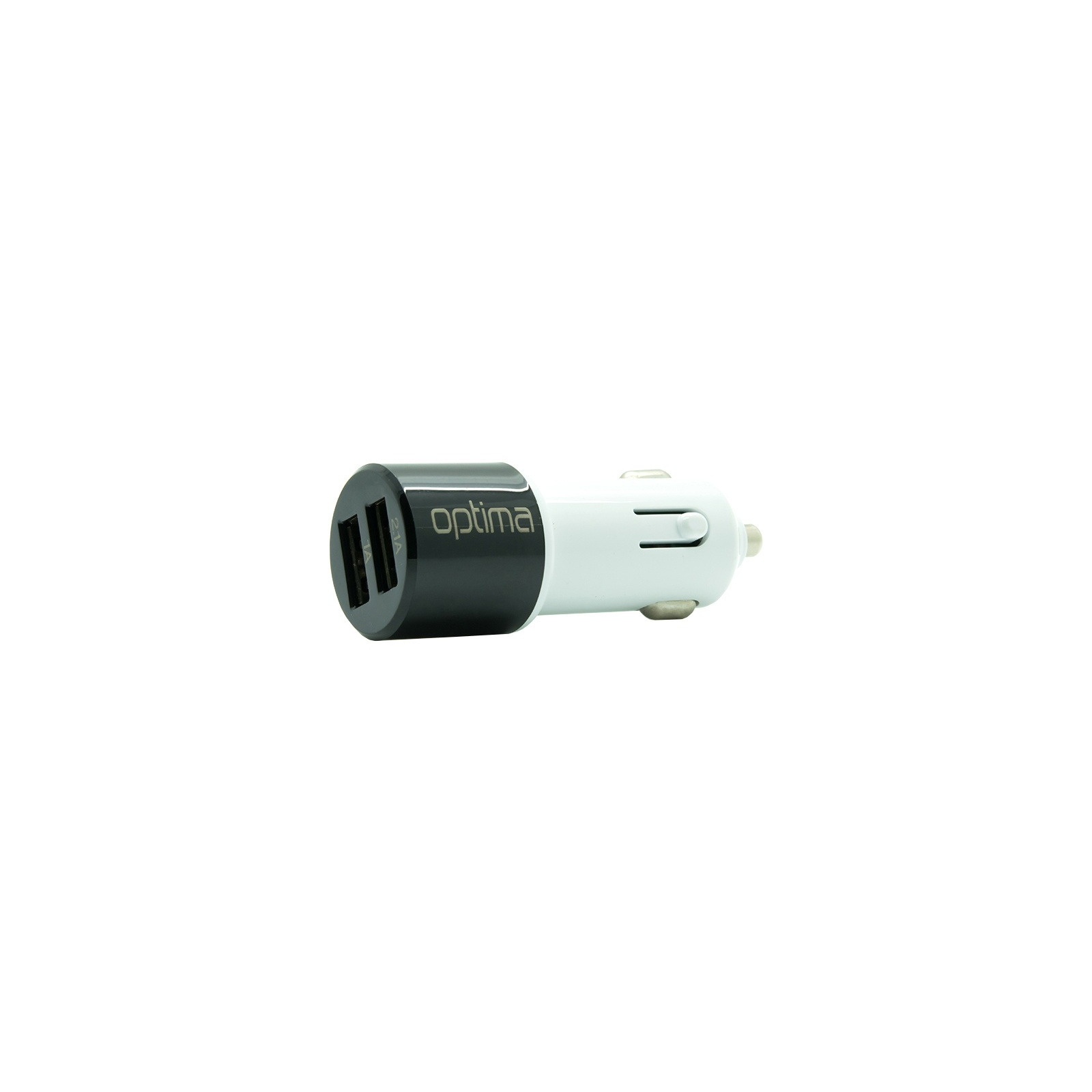 Зарядний пристрій Optima 2*USB (2.1A) Black (40793)