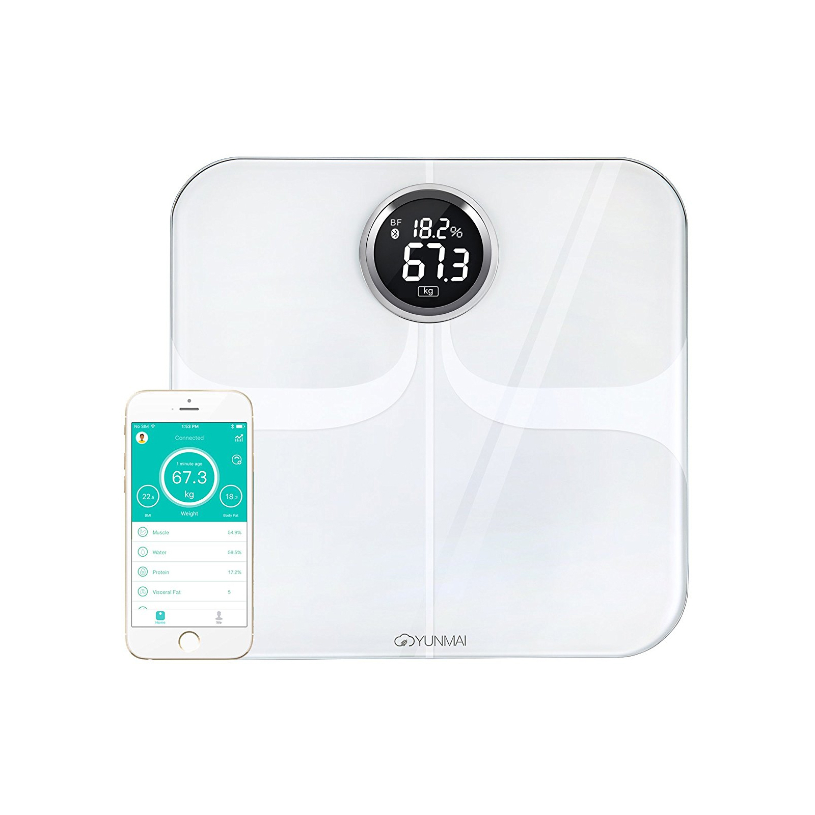 Весы напольные Yunmai Premium Smart Scale White (M1301-WH) изображение 4