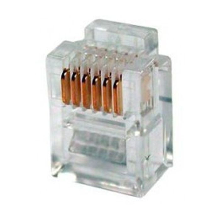 Конектор Eserver RJ12 6P6С, уп. 100шт (WT-6001D) зображення 2