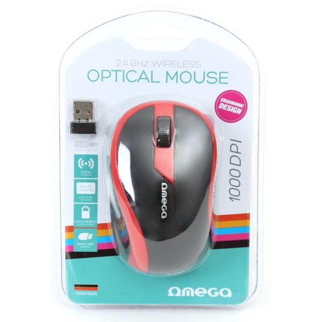 Мышка Omega Wireless OM-415 red/black (OM0415RB) изображение 3