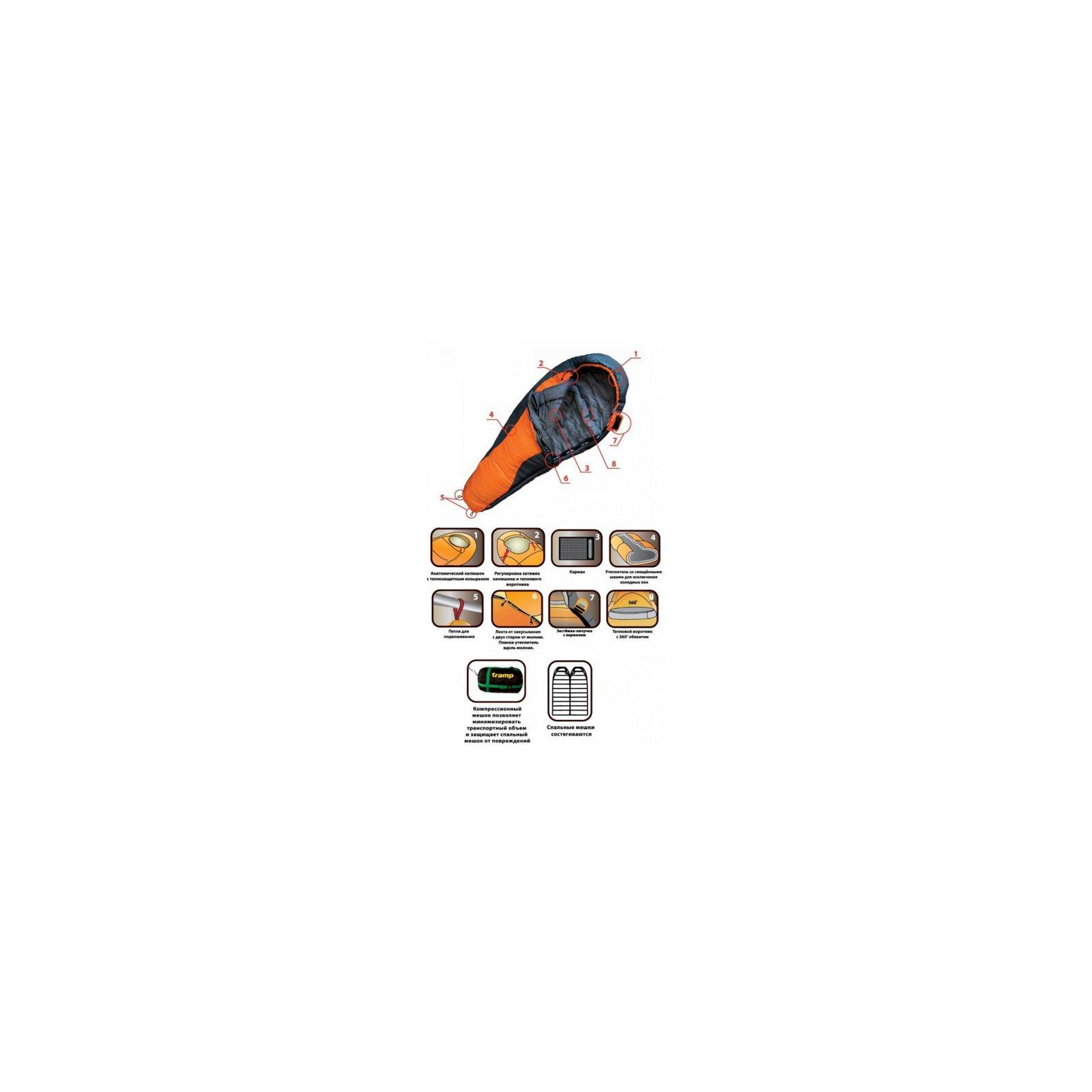 Спальний мішок Tramp Fargo оранжевый/серый L (TRS-018-L) зображення 3