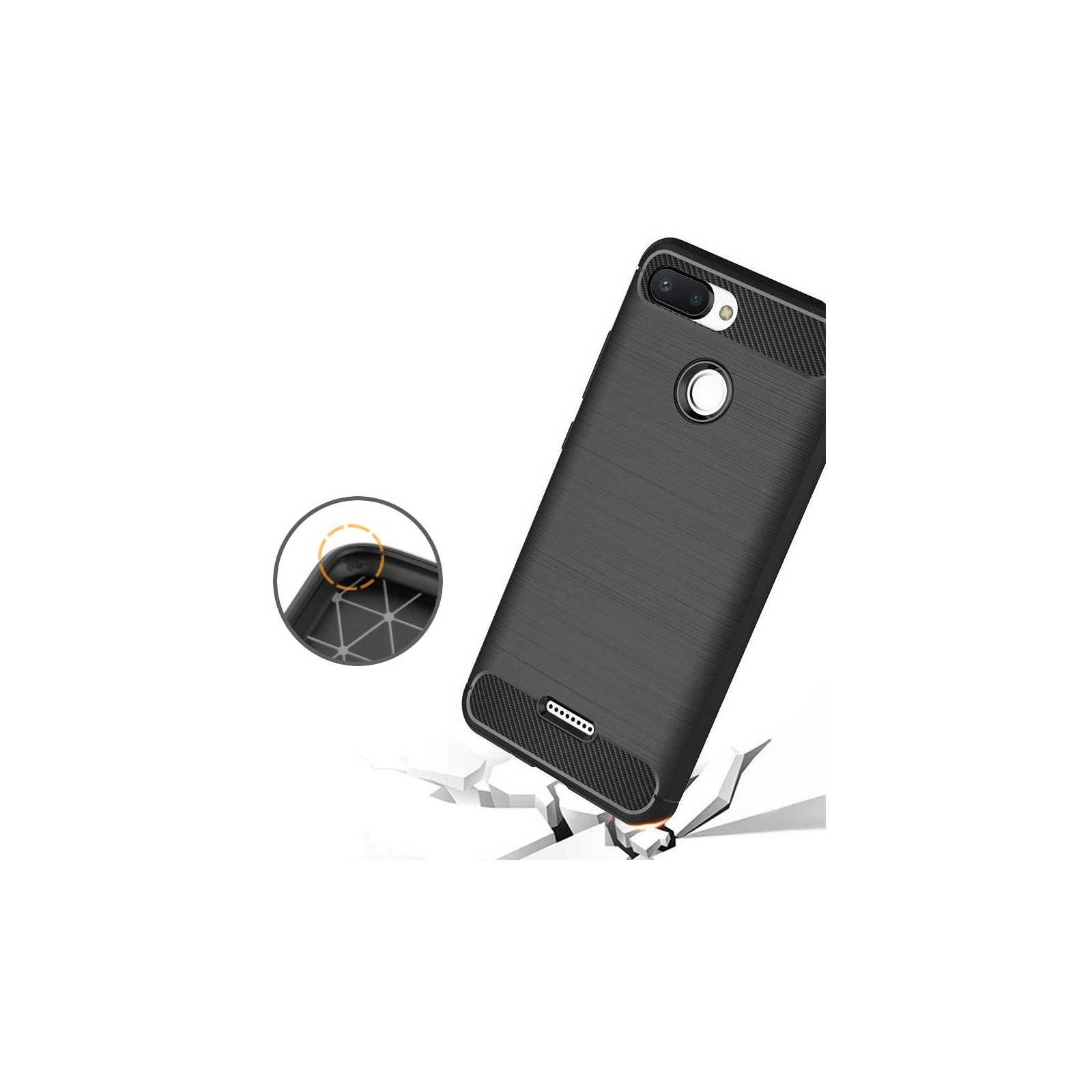 Чохол до мобільного телефона Laudtec для Xiaomi Redmi 6 Carbon Fiber (Black) (LT-XR6) зображення 9