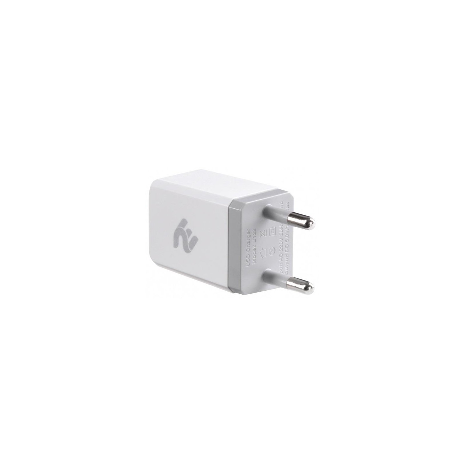 Зарядний пристрій 2E USB Wall Charger USB:DC5V/1A, white (2E-WC1USB1A-W) зображення 2