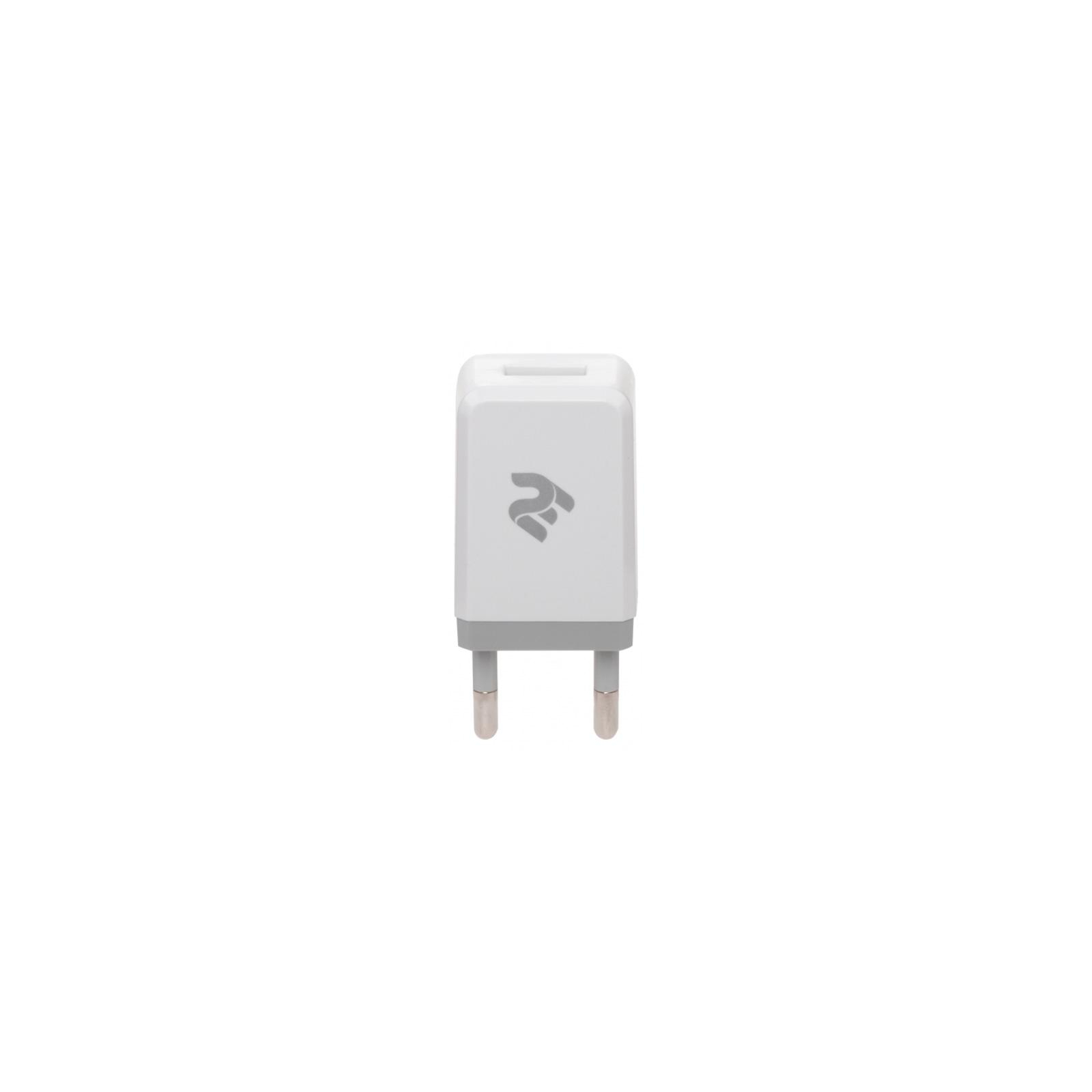 Зарядний пристрій 2E USB Wall Charger USB:DC5V/1A, white (2E-WC1USB1A-W)