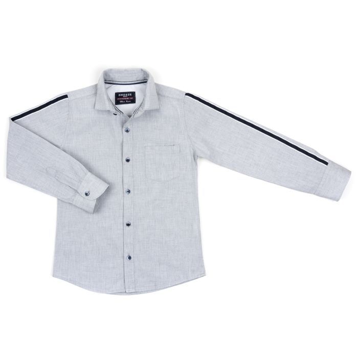 Рубашка детская Breeze с лампасами (G-336-140B-gray)