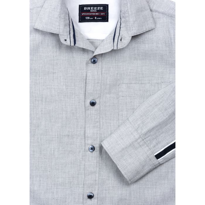 Рубашка детская Breeze с лампасами (G-336-140B-gray) изображение 4