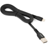 Дата кабель USB 2.0 AM to Lightning 1.0m flat art TPE back Vinga (VCPDCLFTPE1BK) изображение 3