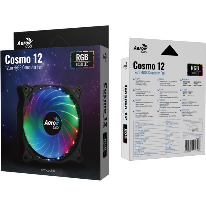 Кулер для корпуса AeroCool Cosmo 12 FRGB Molex (4718009158597) изображение 8