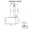 Витяжка кухонна Minola HVS 6744 WH 1100 LED зображення 10
