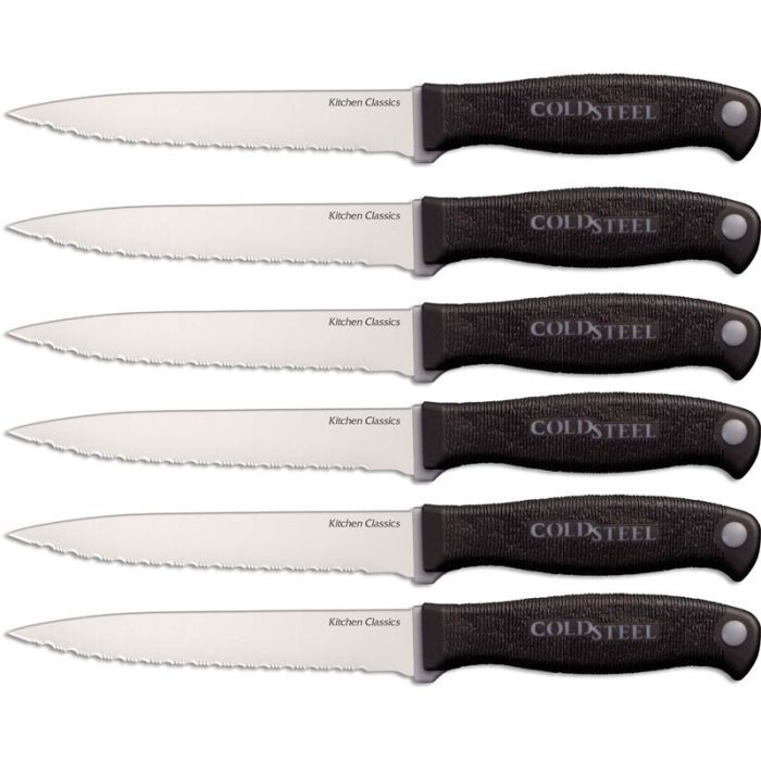 Набор ножей Cold Steel Kitchen Set 2016 с подставкой 13 предметов (59KSSET) изображение 8
