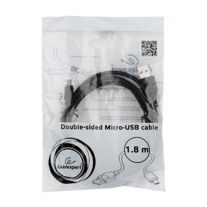 Дата кабель USB 2.0 AM to Micro 5P 1.8m Cablexpert (CC-USB2-AMmDM-6)