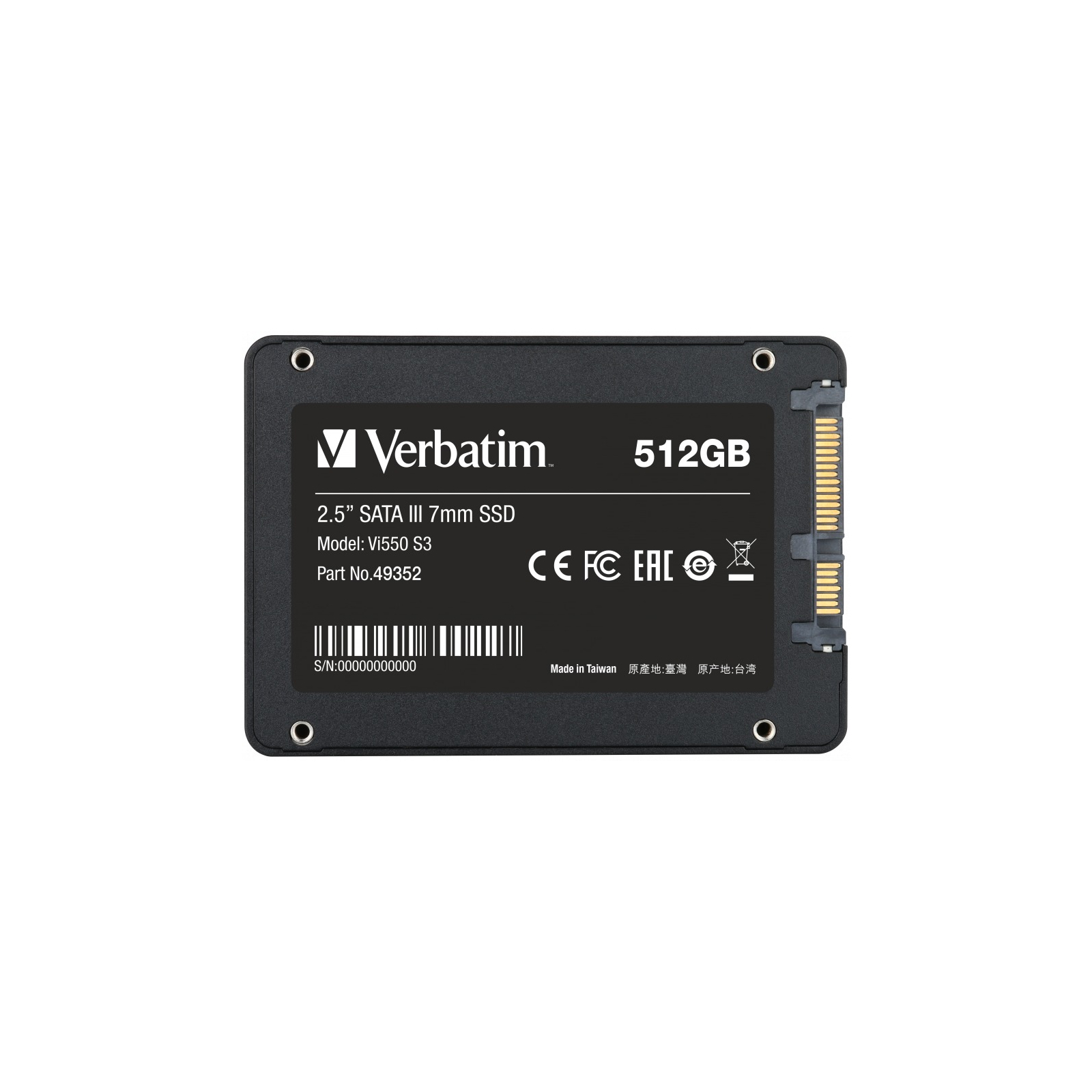 Накопитель SSD 2.5" 512GB Verbatim (49352) изображение 2