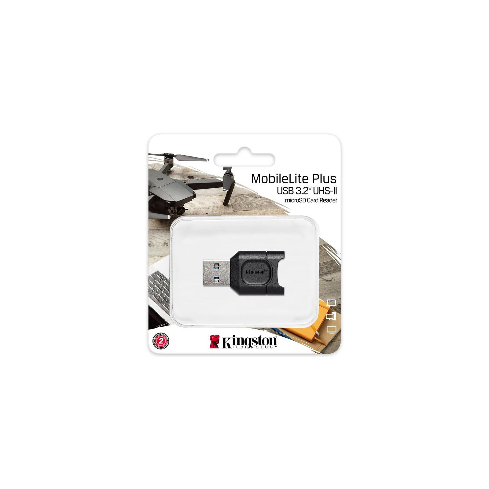 Зчитувач флеш-карт Kingston USB 3.1 microSDHC/SDXC UHS-II MobileLite Plus (MLPM) зображення 3