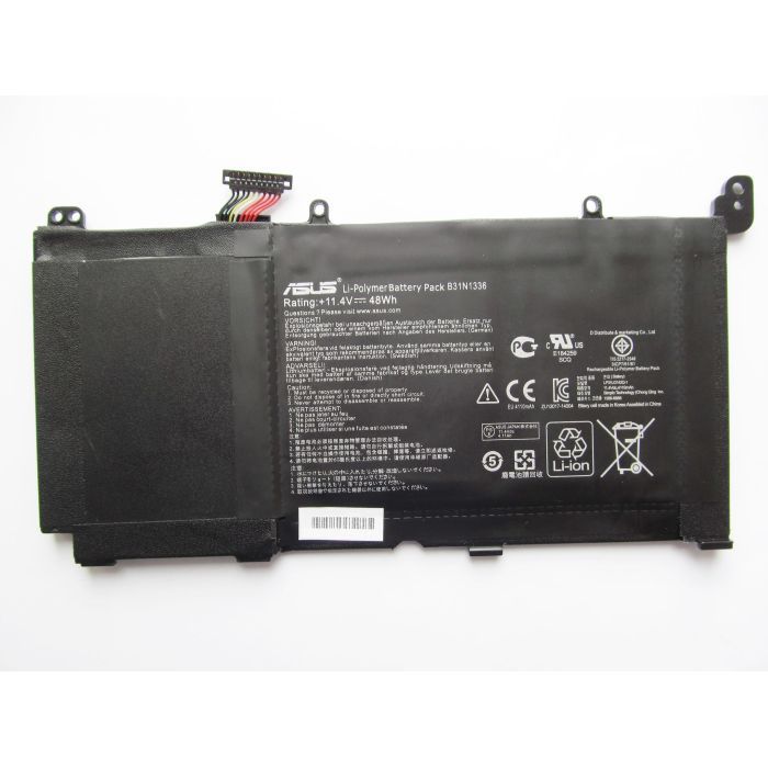 Аккумулятор для ноутбука ASUS S551 B31N1336, 4110mAh (48Wh), 3cell, 11.4V, Li-Pol (A47470) изображение 2