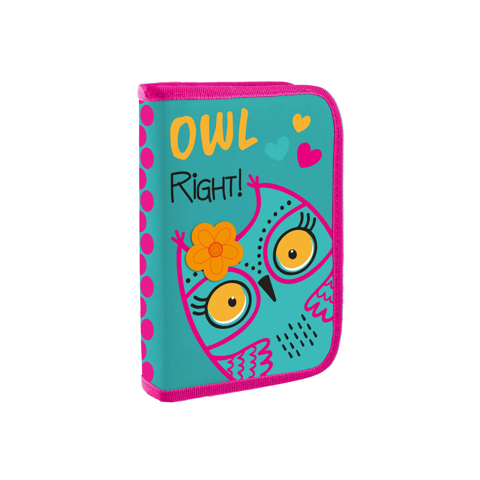Пенал 1 вересня Owl твердий одинарний без клапана (532816)