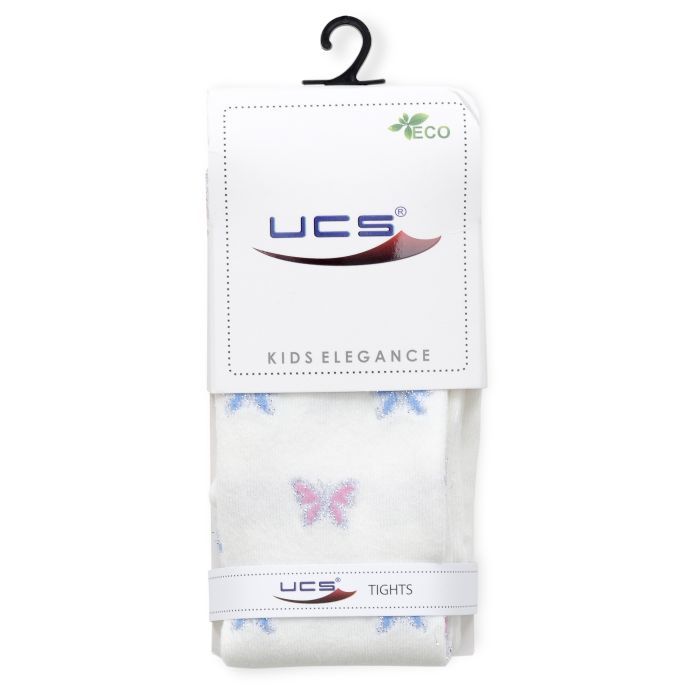 Колготки детские UCS Socks с бабочками (M0C0301-2110-3G-white) изображение 2