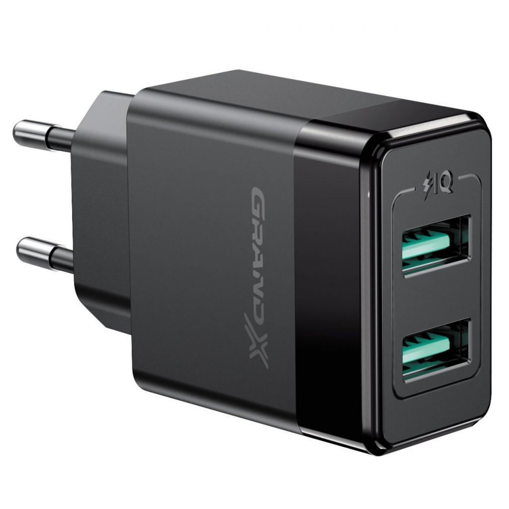 Зарядний пристрій Grand-X 2USB 5V 2,4A + micro-USB cable (CH-50U) зображення 2