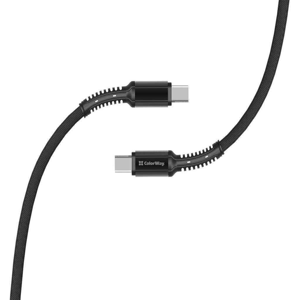 Дата кабель USB-C to USB-C 1.0m (PD Fast Charging) 3.0А (68W) ColorWay (CW-CBPDCC030-GR) зображення 6