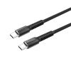 Дата кабель USB-C to USB-C 1.0m (PD Fast Charging) 3.0А (68W) ColorWay (CW-CBPDCC030-GR)