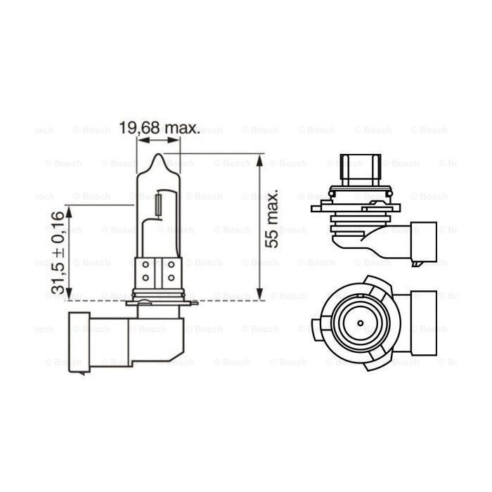 Автолампа Bosch галогенова 51W (1 987 302 153) зображення 5