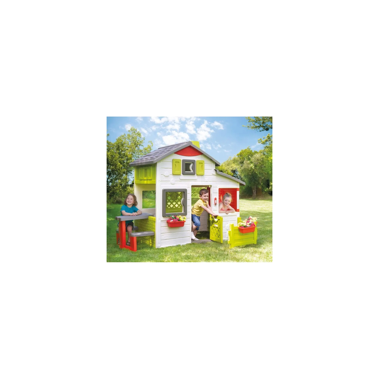 Игровой домик Smoby с дверным звонком столиком и забором (810203) изображение 9