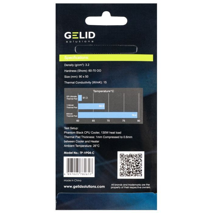 Термопрокладка Gelid Solutions GP-Ultimate Thermal Pad 90x50x1.5 mm, 2 шт (TP-VP04-C) изображение 3