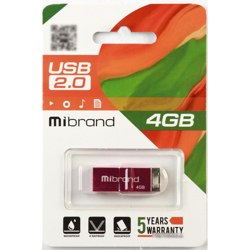 USB флеш накопитель Mibrand 4GB Сhameleon Light Green USB 2.0 (MI2.0/CH4U6LG) изображение 2