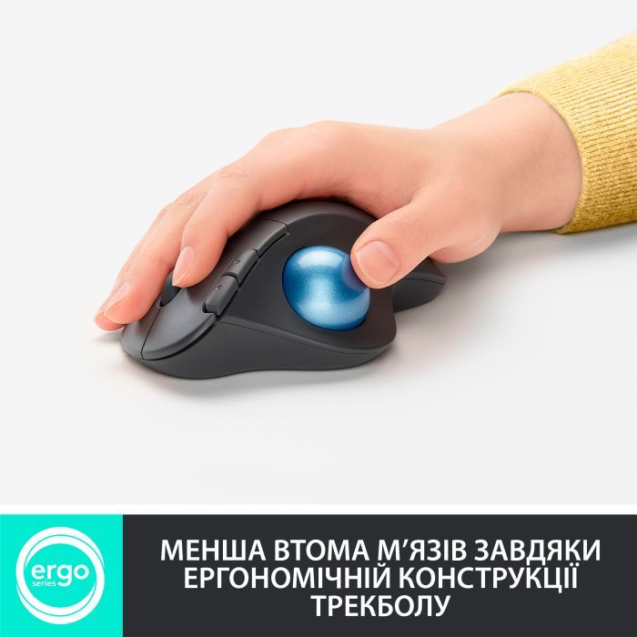 Мишка Logitech Ergo M575 Wireless Trackball Graphite (910-005872) зображення 2