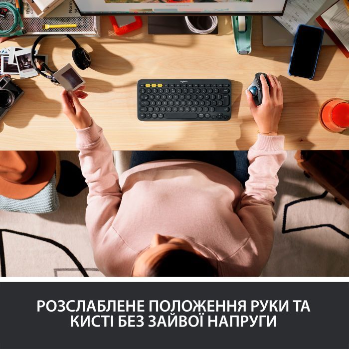 Мишка Logitech Ergo M575 Wireless Trackball Graphite (910-005872) зображення 4