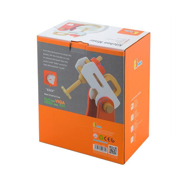 Ігровий набір Viga Toys міксер з дерева (50235FSC) зображення 4