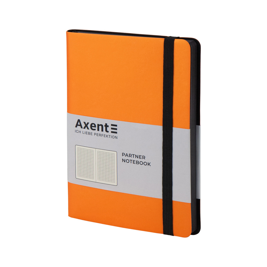 Блокнот Axent Partner Soft, 125х195, 96арк, кліт, помаранчевий (8206-12-A) зображення 2