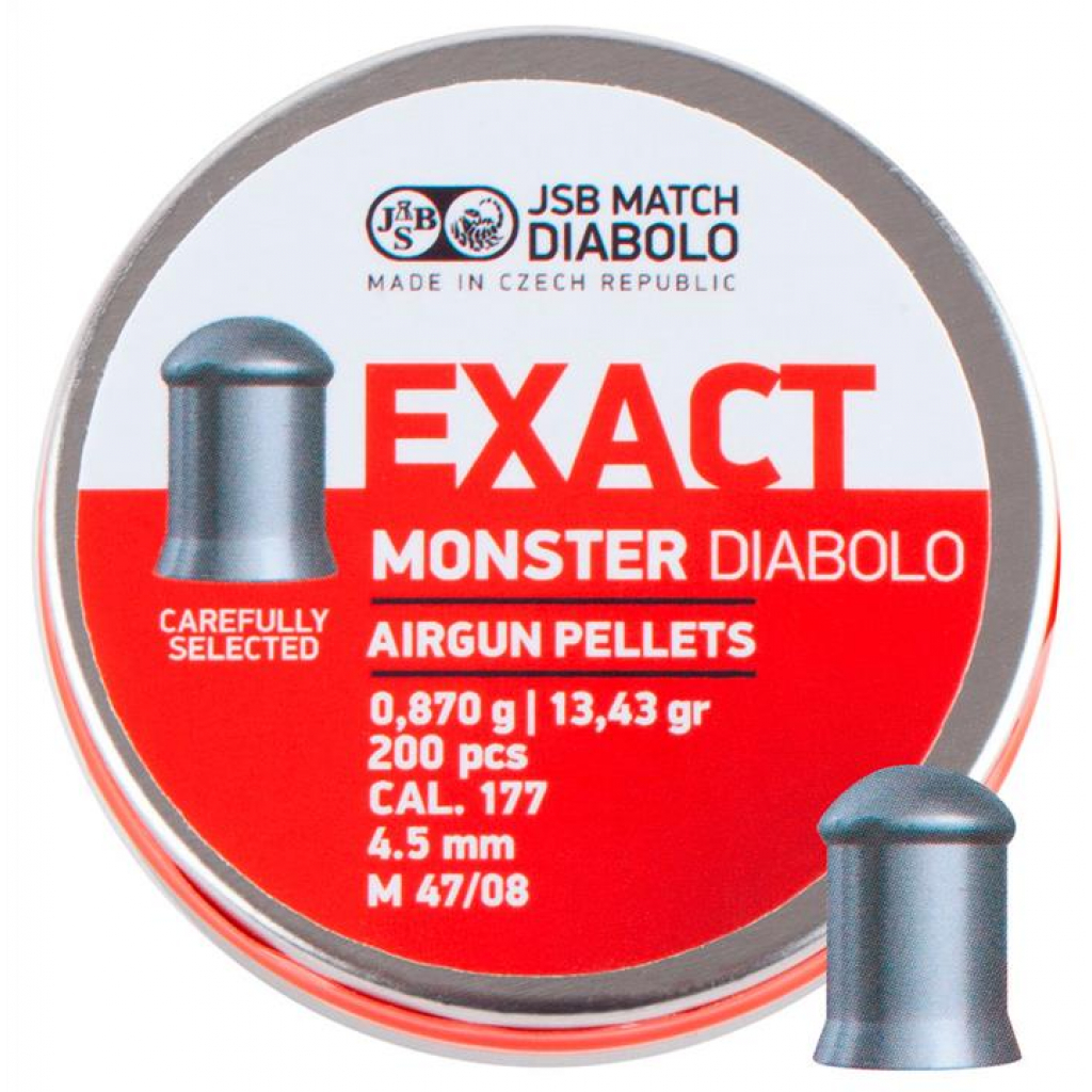 Пульки JSB Diabolo Exact Monster 4,52 мм, 0,870 г, 200шт/уп (546278-200)