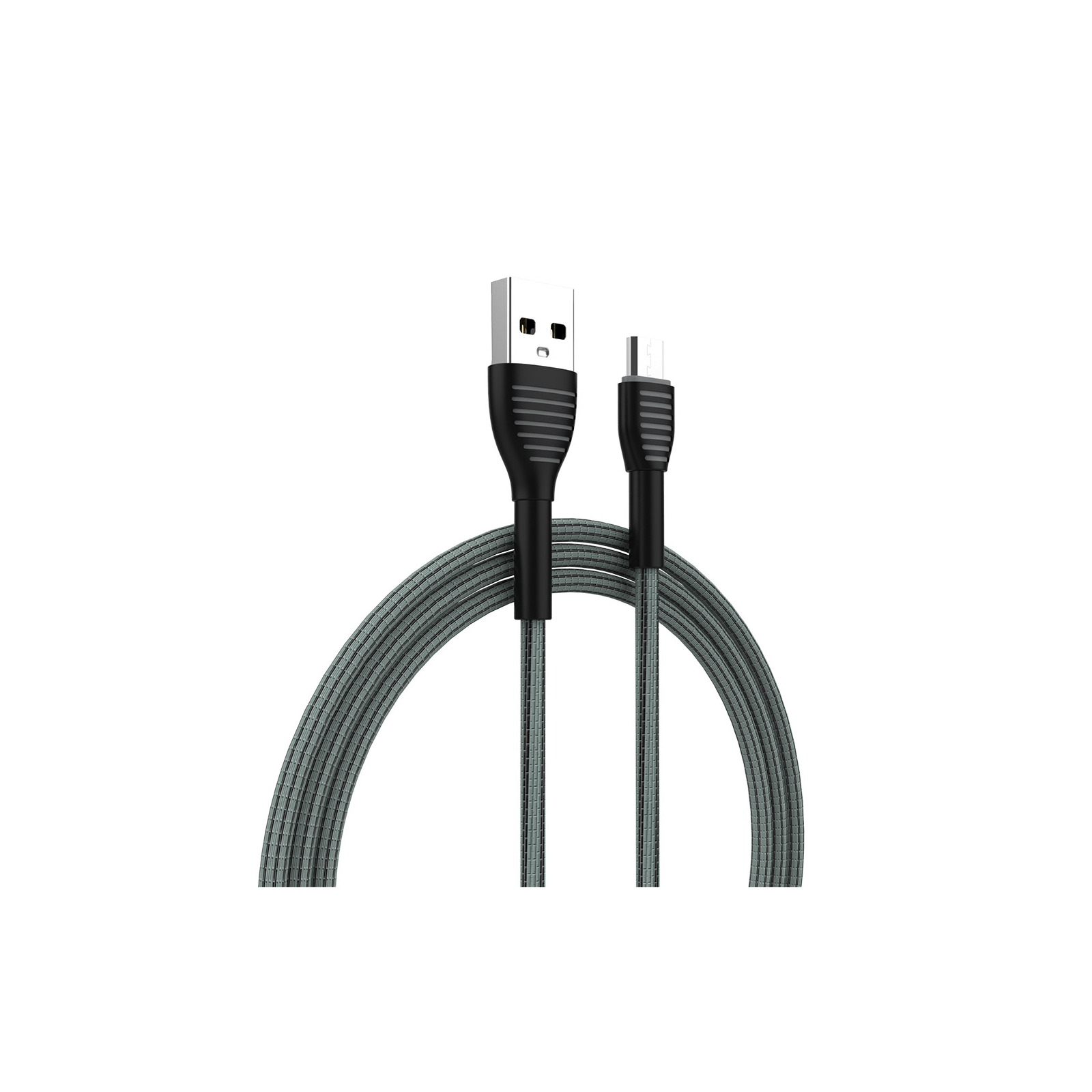 Дата кабель USB 2.0 AM to Micro 5P 1.0m ColorWay (CW-CBUM041-GR) изображение 2