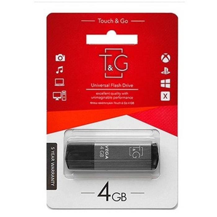 USB флеш накопитель T&G 4GB 121 Vega Series Grey USB 2.0 (TG121-4GBGY) изображение 2